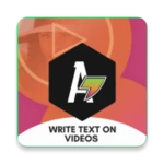 add text to video android application logo